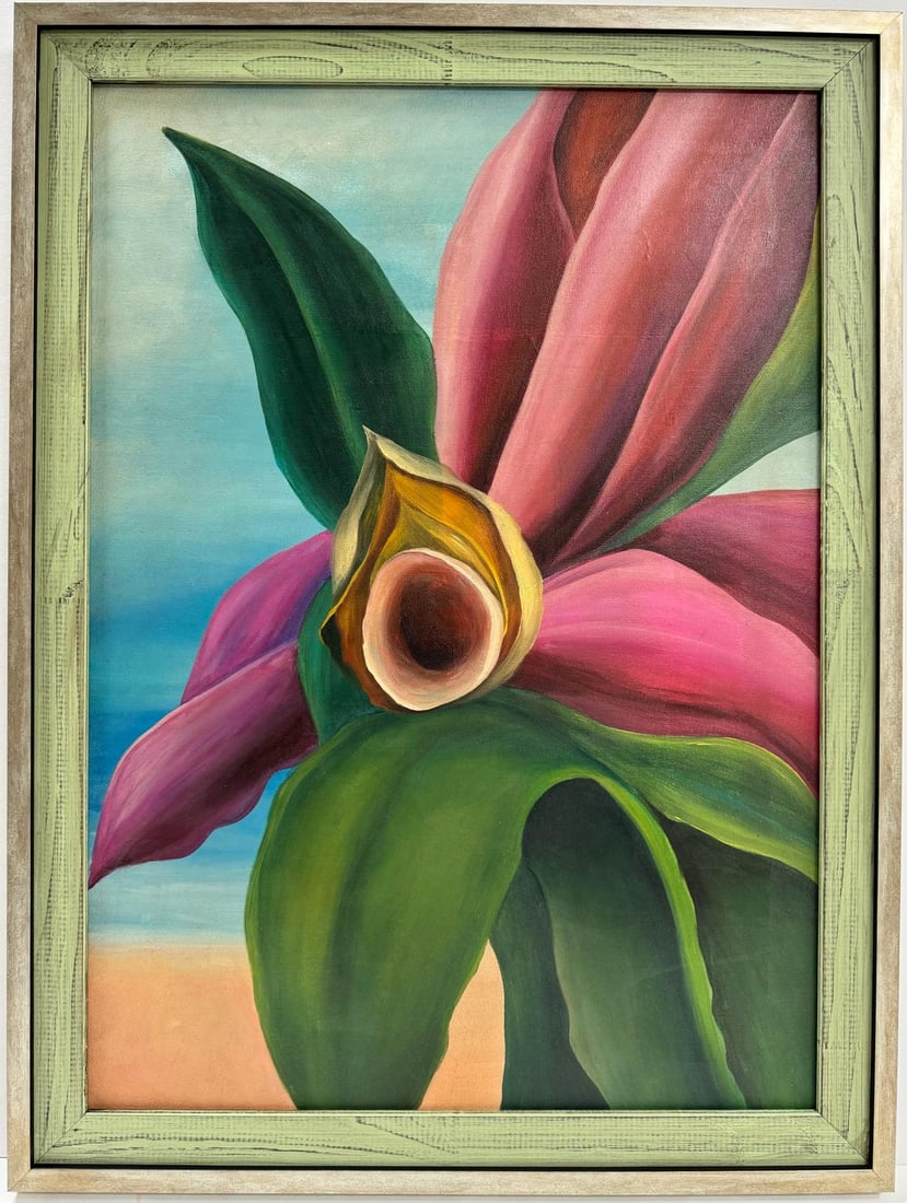 Georgia O'Keeffe American 1887 - 1986 Untitled Oil On Canvas Painting Modern American Art Flower (1 of 7)