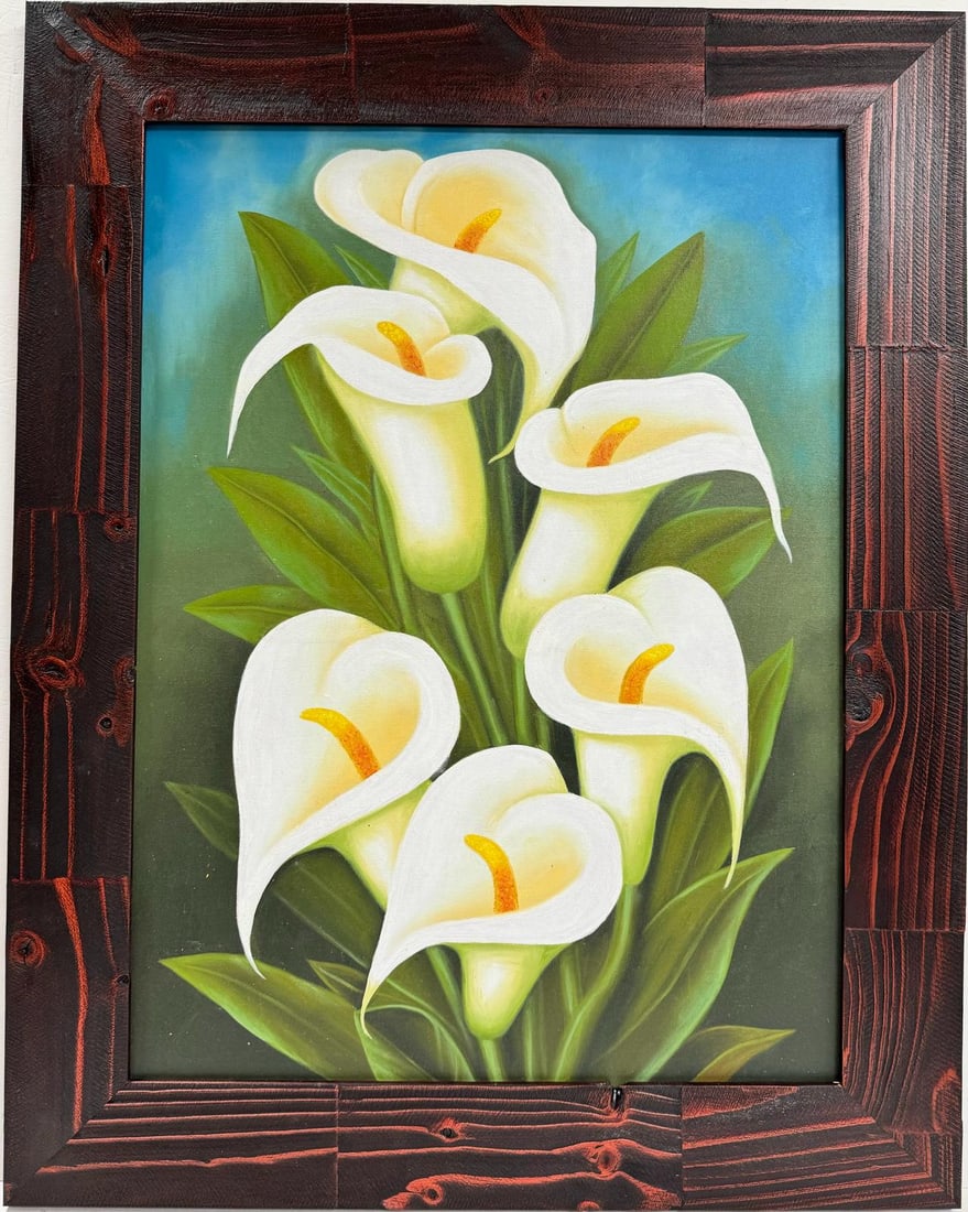 Georgia O'Keeffe American 1887 - 1986 Untitled Oil On Canvas Painting Modern American Art Flower (1 of 7)