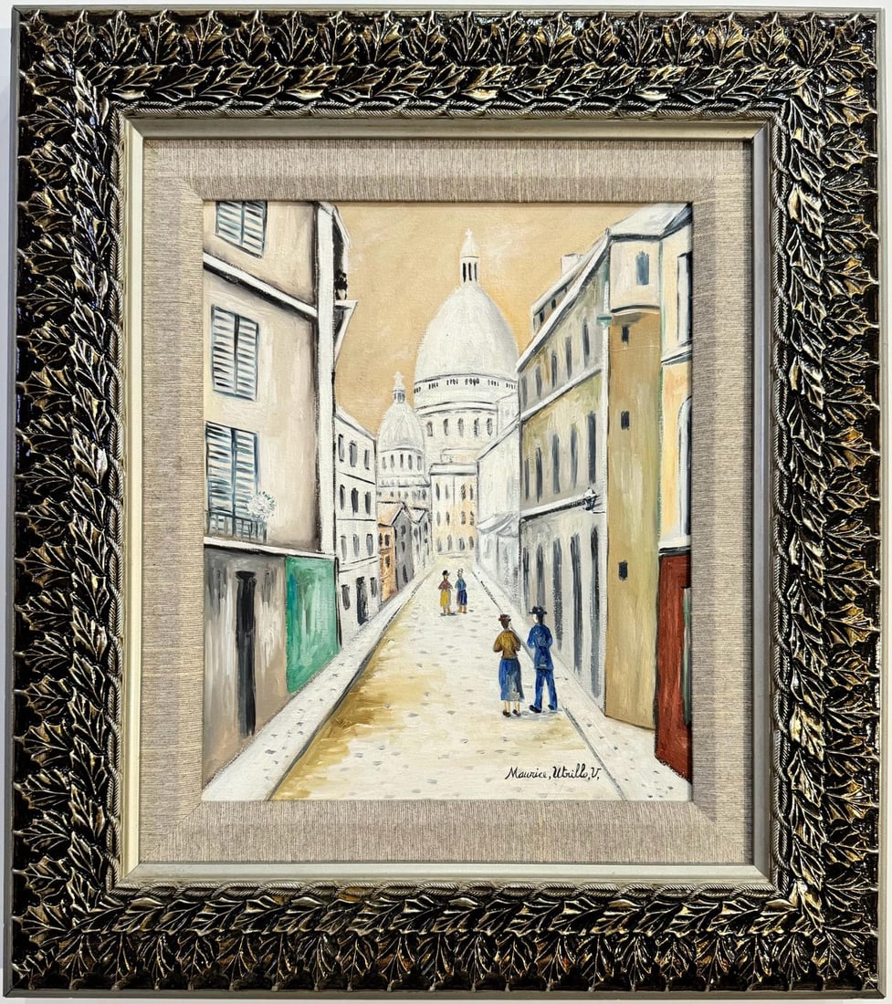 Maurice Utrillo French Oil on canvas City Scene Painting Matisse Braque Mondrian Era (1 of 6)