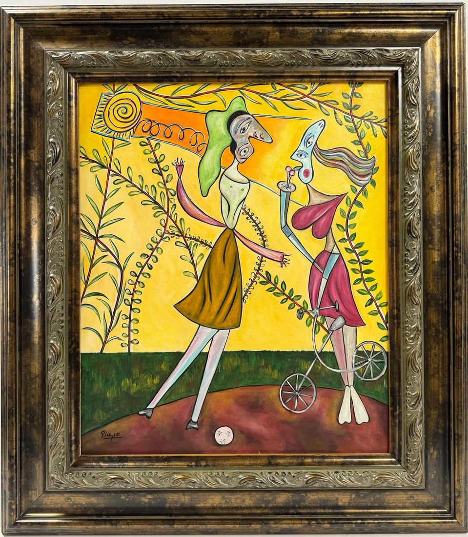 Pablo Picasso Spanish 1881-1973 Oil On Canvas In The Style of. Dali Magritte Braque Juan Gris (1 of 7)