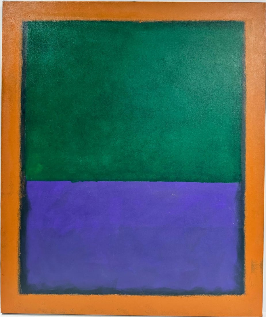 Mark Rothko Russian / American 1903 - 1970 Large Oil on canvas in the style of. Pollock Kline (1 of 7)