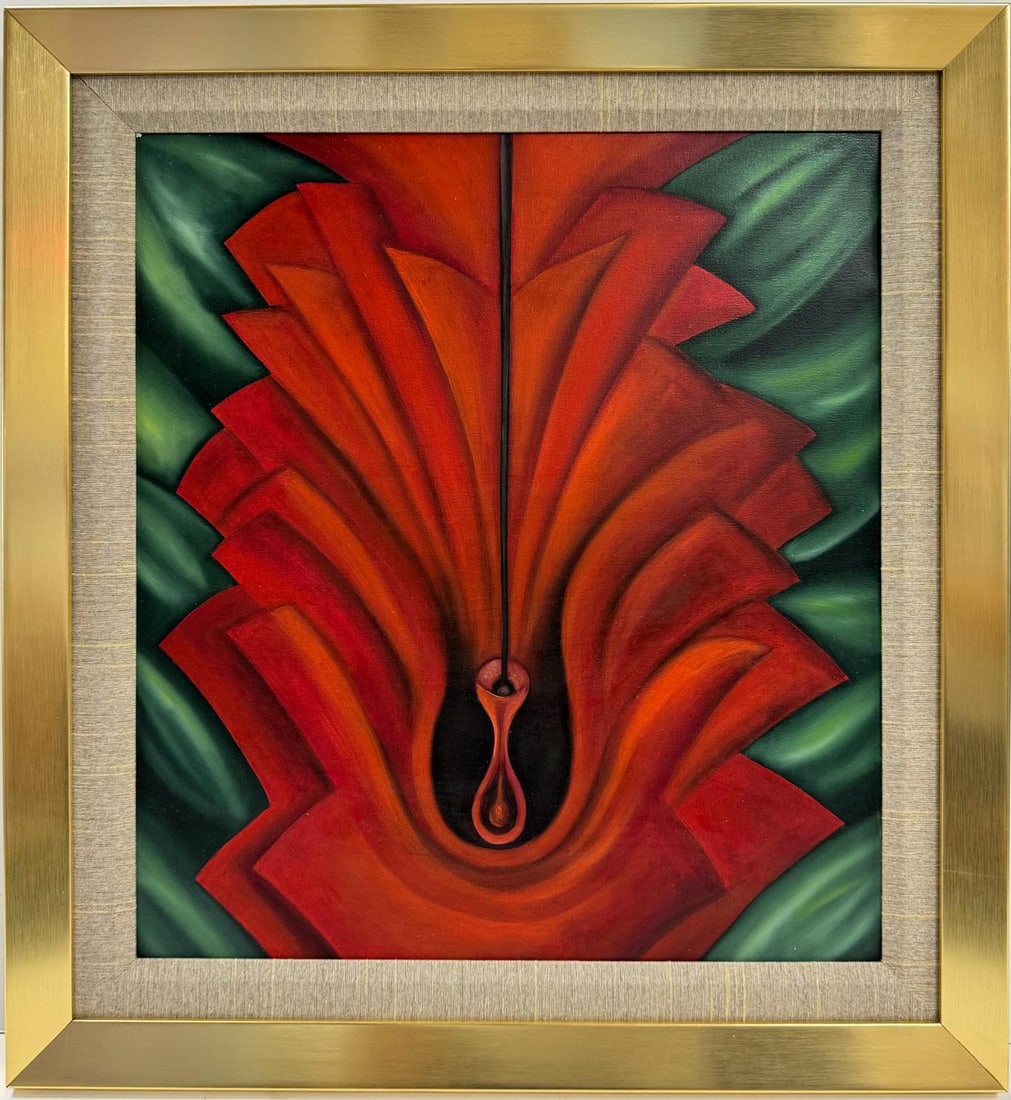 Georgia O'Keeffe American 1887 - 1986 Untitled Oil On Canvas In The Style of. Modern American Art (1 of 7)