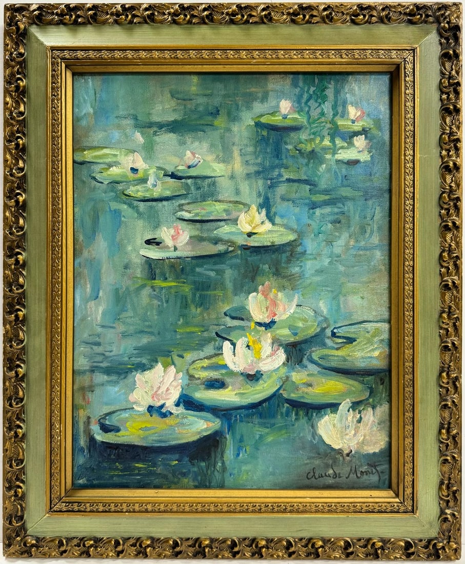 Claude Monet French 1840 - 1926 Oil on Canvas Painting In The Style of. Renoir/Manet/Pissarro Era. (1 of 7)