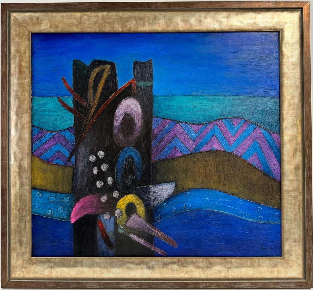 Fernando de Szyszlo 1925–2017 Peruvian painter Oil on Canvas. Latin American (1 of 7)