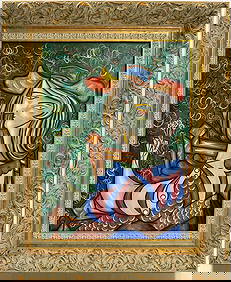 Pablo Picasso Spanish 1881-1973 Oil On Canvas Painting in the style. Dali, Magritte , Braque, Era (1 of 7)