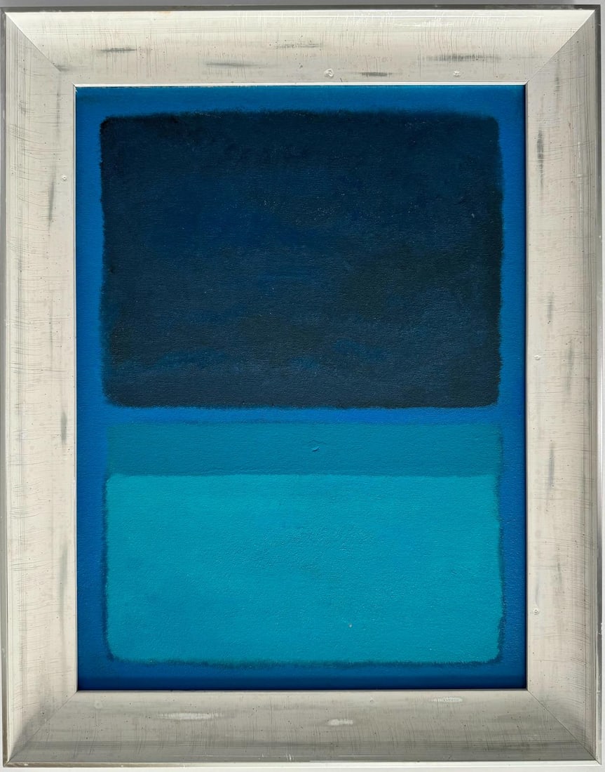 Mark Rothko Russian / American 1903 - 1970 Oil on canvas in the style of. Pollock Kline (1 of 7)