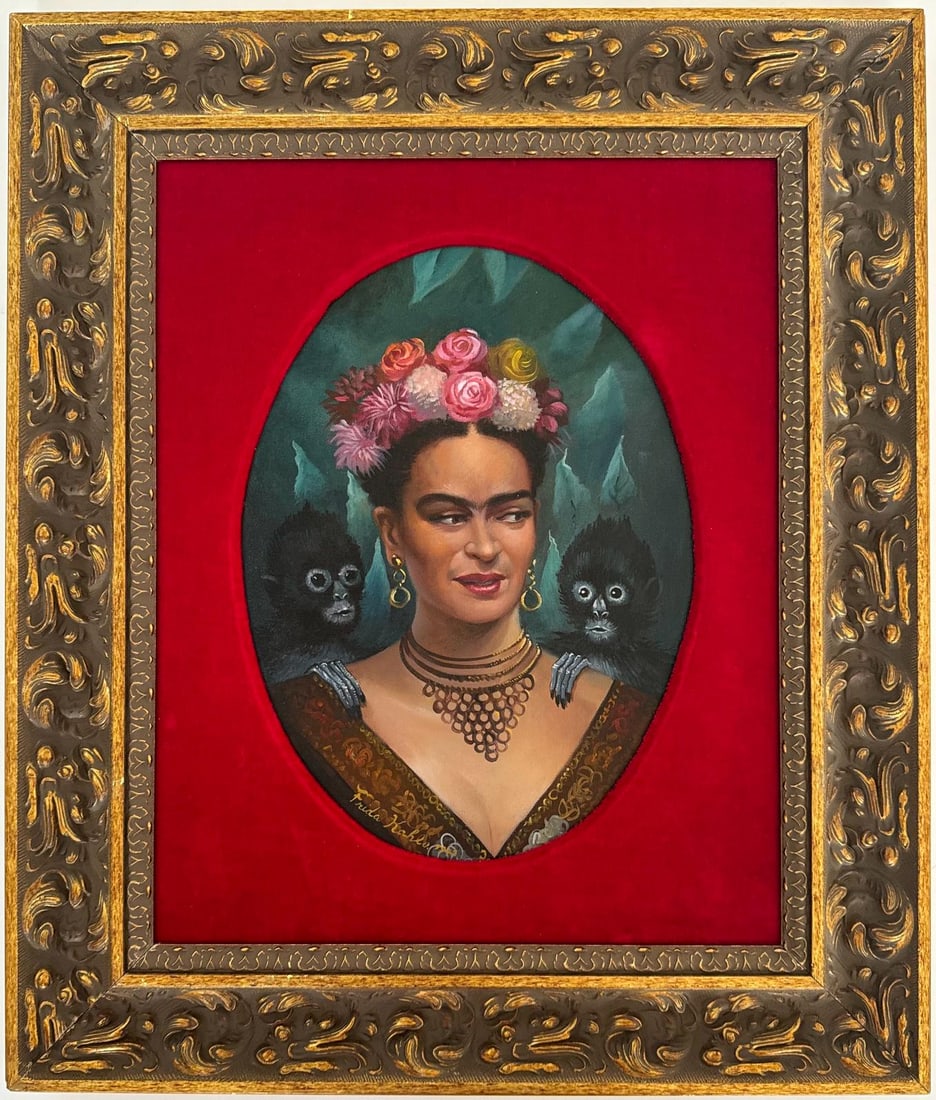 Frida Kahlo 1907 -1954 Mexican Oil/Canvas in the style of painting. Rivera Latin American Era (1 of 7)