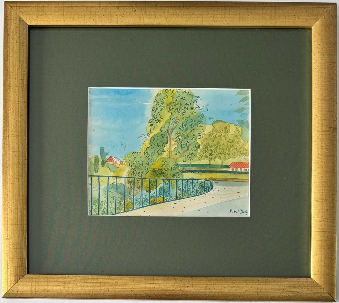 Raoul Dufy French 1877-1953 Watercolor on paper in the style of Matisse , Braque , Picasso Era (1 of 6)