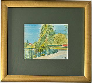 Raoul Dufy French 1877-1953 Watercolor on paper in the style of Matisse , Braque , Picasso Era (1 of 6)