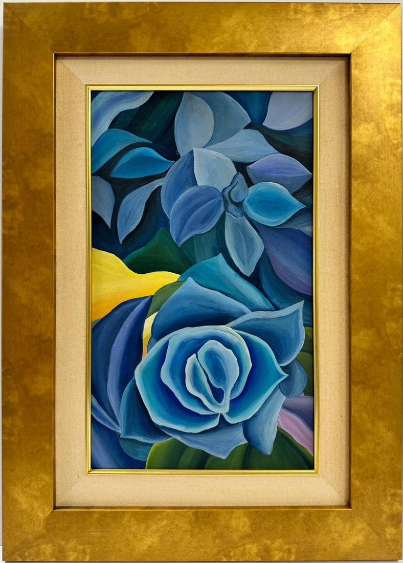 Georgia O'Keeffe American 1887 - 1986 Untitled Oil On Canvas Painting in the style of Art Flower (1 of 7)