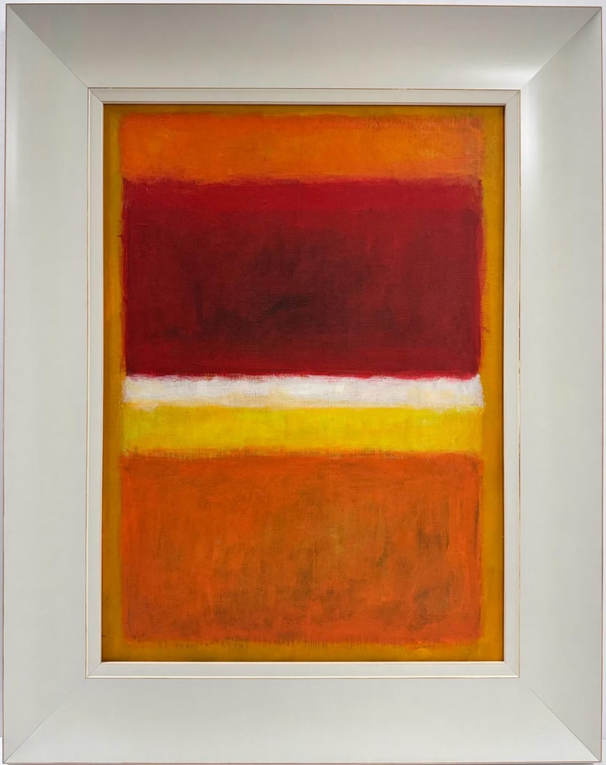 Mark Rothko Russian / American 1903 - 1970 In The Styl of Oil on canvas painting Appraisal Pollock (1 of 7)