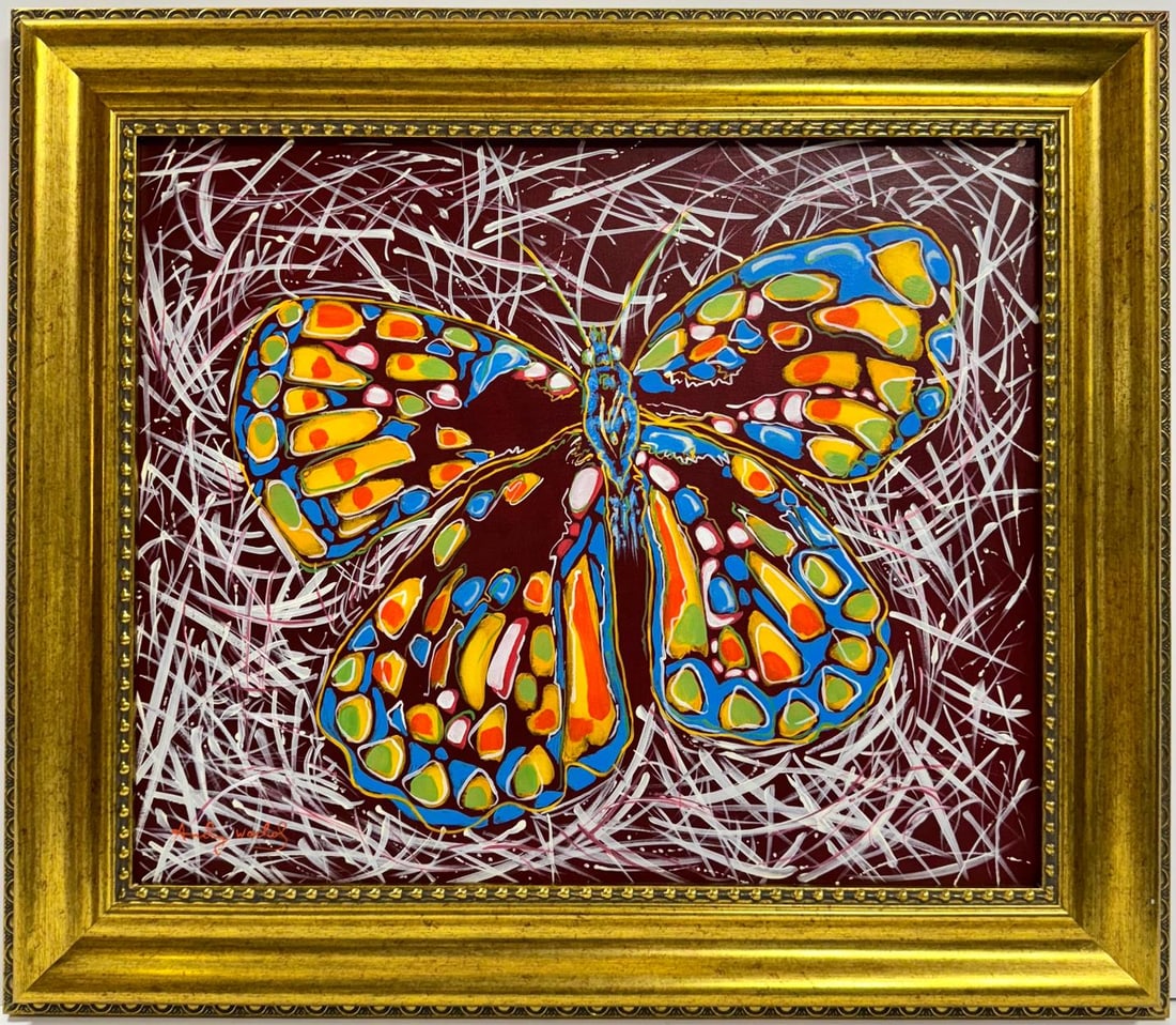 Andy Warhol American 1928-1987 Acrylic on Canvas Painting in the style of.Basquiat Pop Art Era (1 of 6)