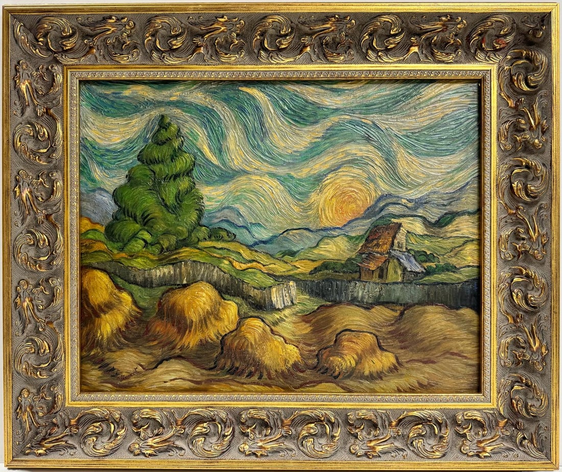 Vincent Van Gogh Dutch 1853-1890 Oil on canvas painting in the style of. Gaugin, Degas Era (1 of 8)