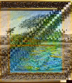 Claude Monet French 1840 - 1926 Oil on canvas Painting in the style of.Renoir Manet Pissarro Era. (1 of 7)