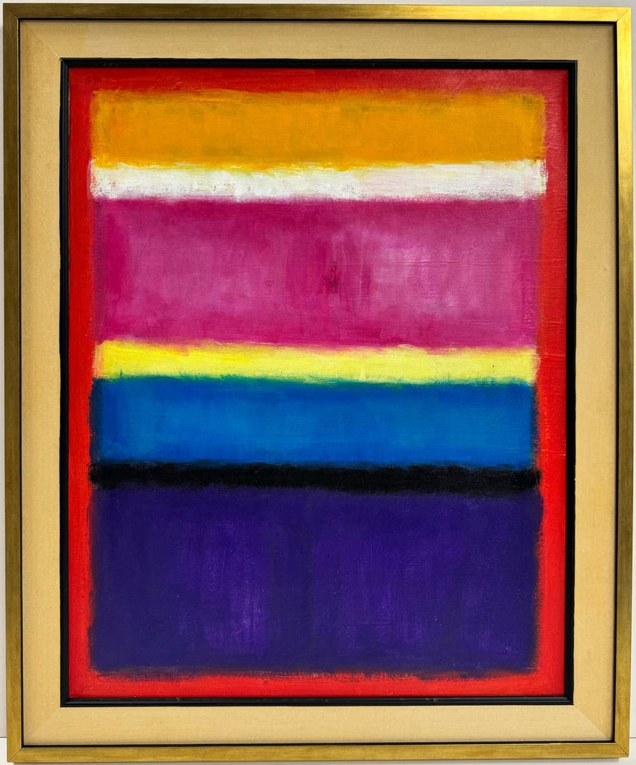 Mark Rothko Russian / American 1903 - 1970 In The Styl of Oil on canvas painting Appraisal Pollock (1 of 7)