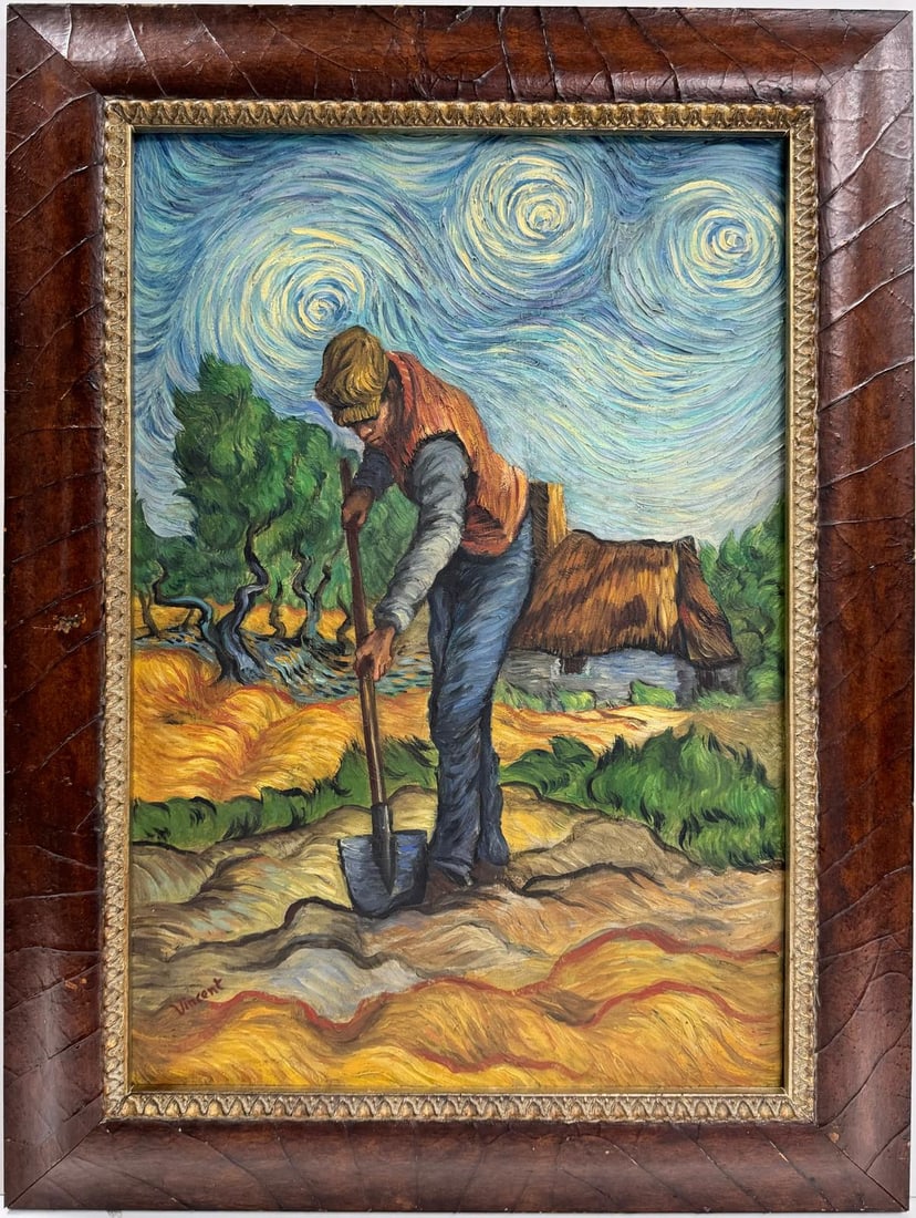 Vincent Van Gogh Dutch 1853-1890 Oil on Canvas painting in the style of. Gaugin, Degas Era (1 of 7)