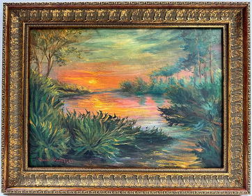 Claude Monet French 1840 - 1926 Oil on canvas Painting in the style of.Renoir Manet Pissarro Era. (1 of 7)