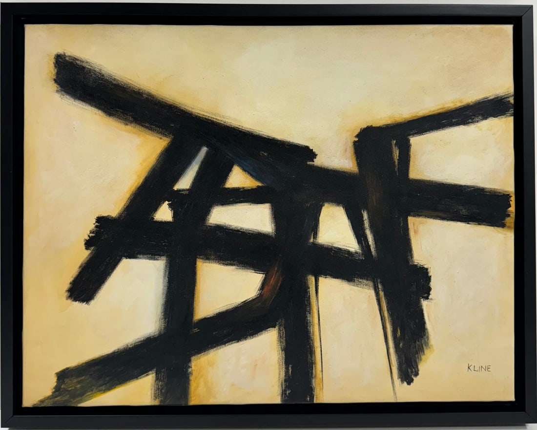 Franz Kline American Oil On Canva Painting In the style of Pollock. Rothko. de Kooning. Abstract Era (1 of 6)