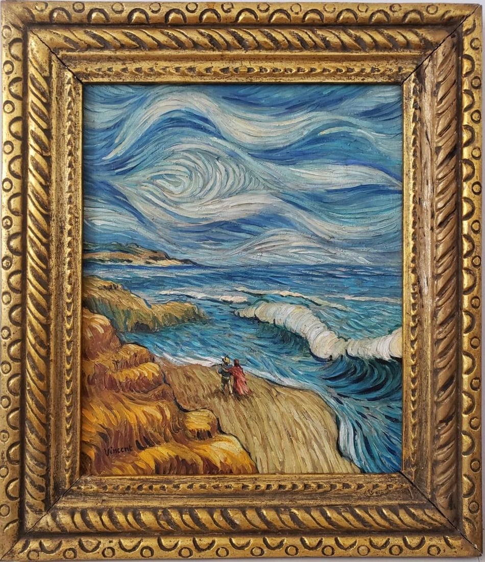 Vincent Van Gogh Dutch 1853-1890 Oil on Canvas painting in the style of.Gaugin, Degas Era (1 of 7)