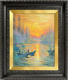 Claude Monet French 1840 - 1926 Oil on canvas Painting in the style of Renoir Manet Pissarro Era. (1 of 7)