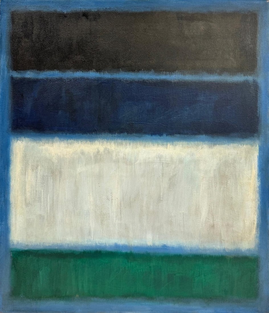 Mark Rothko Russian / American 1903 - 1970 In The Style of Oil on canvas painting Appraisal Pollock (1 of 7)