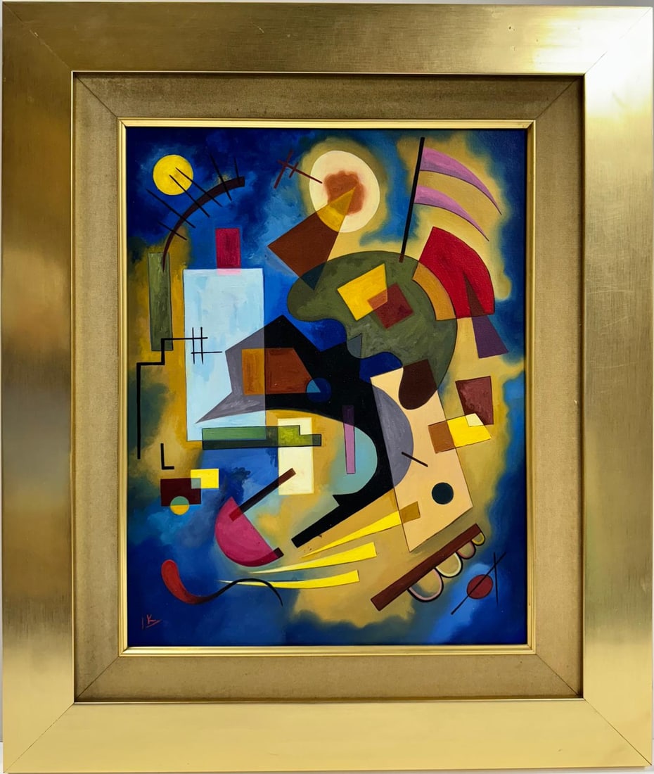 Wassily Kandinsky 1866 - 1944 Oil on Canvas in the style of. Mondrian. Kazimir Malevich Era (1 of 6)