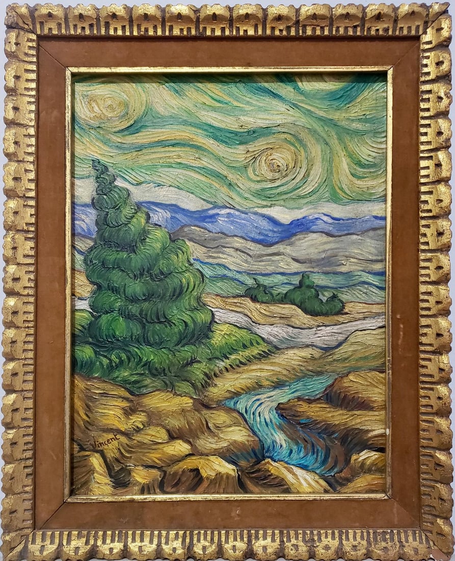 Vincent Van Gogh Dutch 1853-1890 Oil on Canvas painting in the style of. Gaugin, Degas Era (1 of 6)