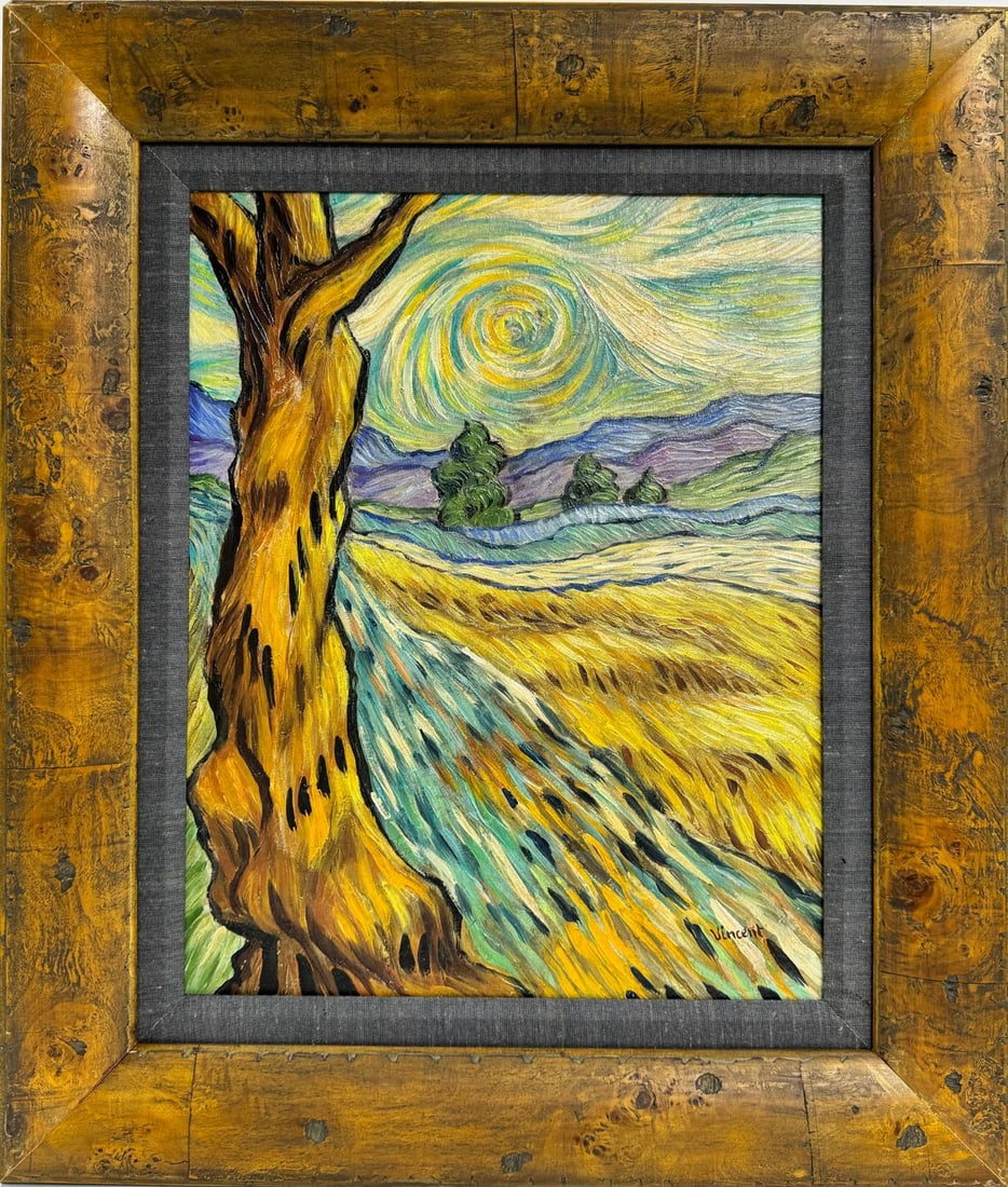 Vincent Van Gogh Dutch 1853-1890 Oil on Canvas painting in the style of Gaugin, Degas Era (1 of 7)