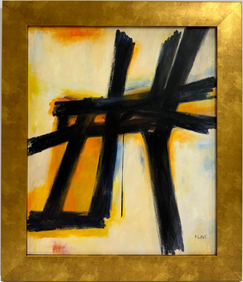 Franz Kline American Oil On Canva Painting In the style of Pollock. Rothko. de Kooning. Abstract Era (1 of 6)
