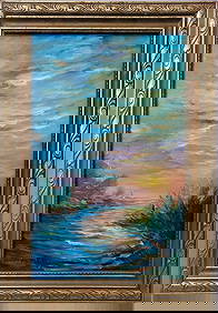 Claude Monet French 1840 - 1926 Oil on canvas Painting in the style of Renoir Manet Pissarro Era. (1 of 6)