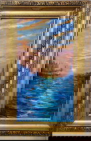 Claude Monet French 1840 - 1926 Oil on canvas Painting in the style of Renoir Manet Pissarro Era. (1 of 7)