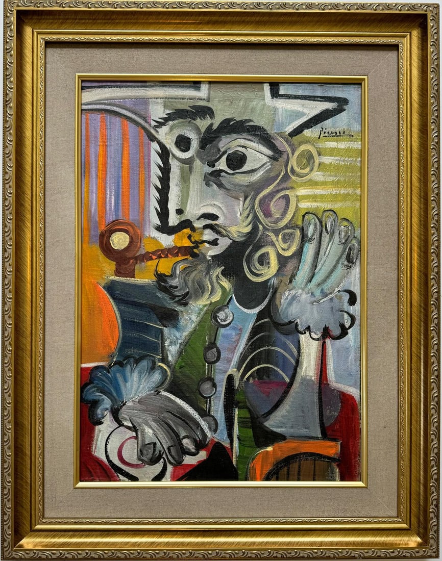 Pablo Picasso Spanish 1881-1973 Beautiful Oil On Canvas Painting in the style of. Dali Magritte, Era (1 of 7)