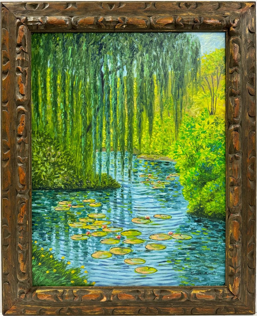 Claude Monet French 1840 - 1926 Oil on canvas Painting in the style of Renoir Manet Pissarro Era. (1 of 7)