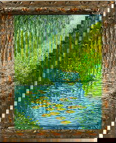 Claude Monet French 1840 - 1926 Oil on canvas Painting in the style of Renoir Manet Pissarro Era. (1 of 7)