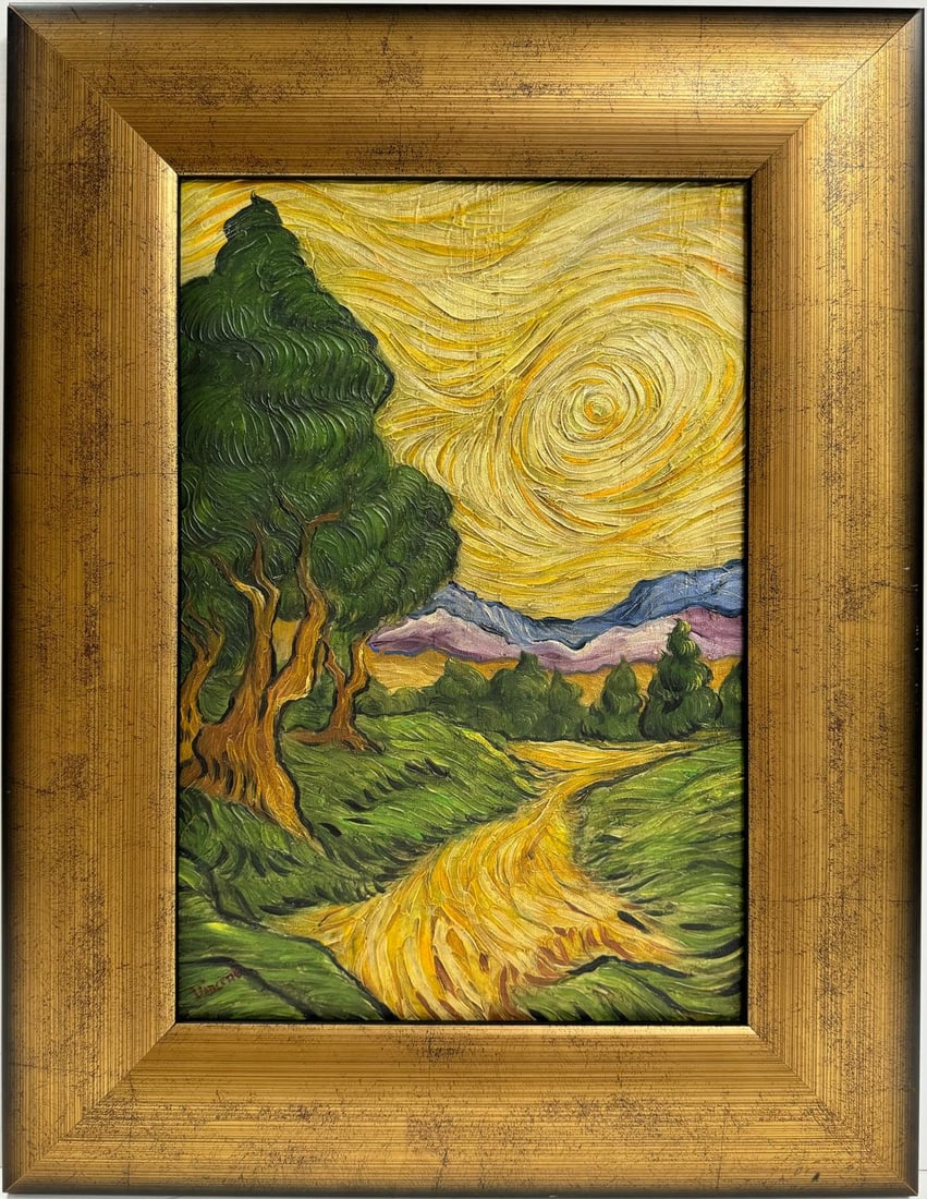 Vincent Van Gogh Dutch 1853-1890 Oil on Canvas painting in the style of. Gaugin, Degas Era (1 of 7)