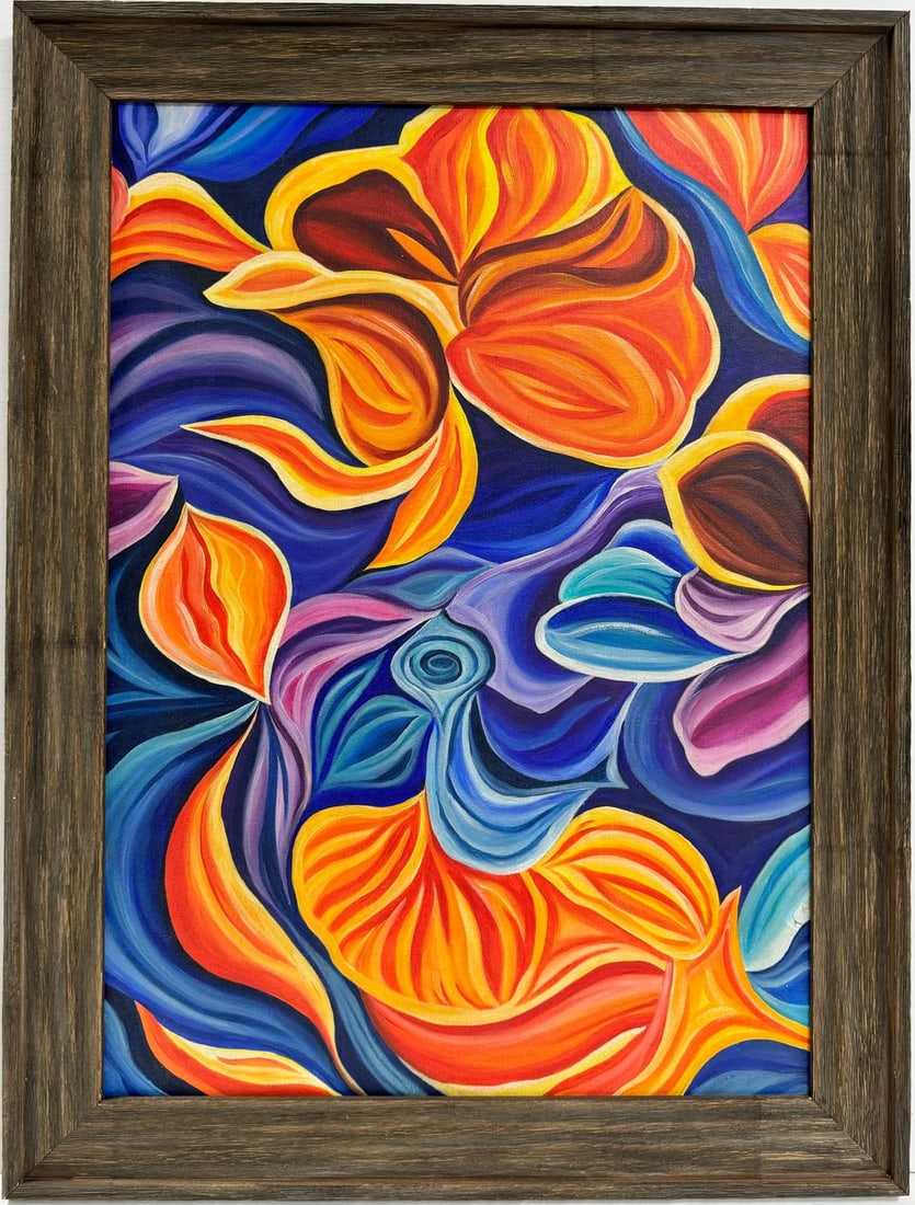 Georgia O'Keeffe American 1887 - 1986 Untitled Oil On Canvas Painting in the style of Art Flower (1 of 7)