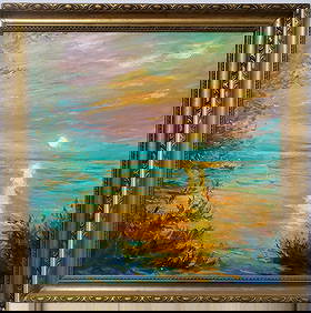 Claude Monet French 1840 - 1926 Oil on canvas Painting in the style of Renoir Manet Pissarro Era. (1 of 7)