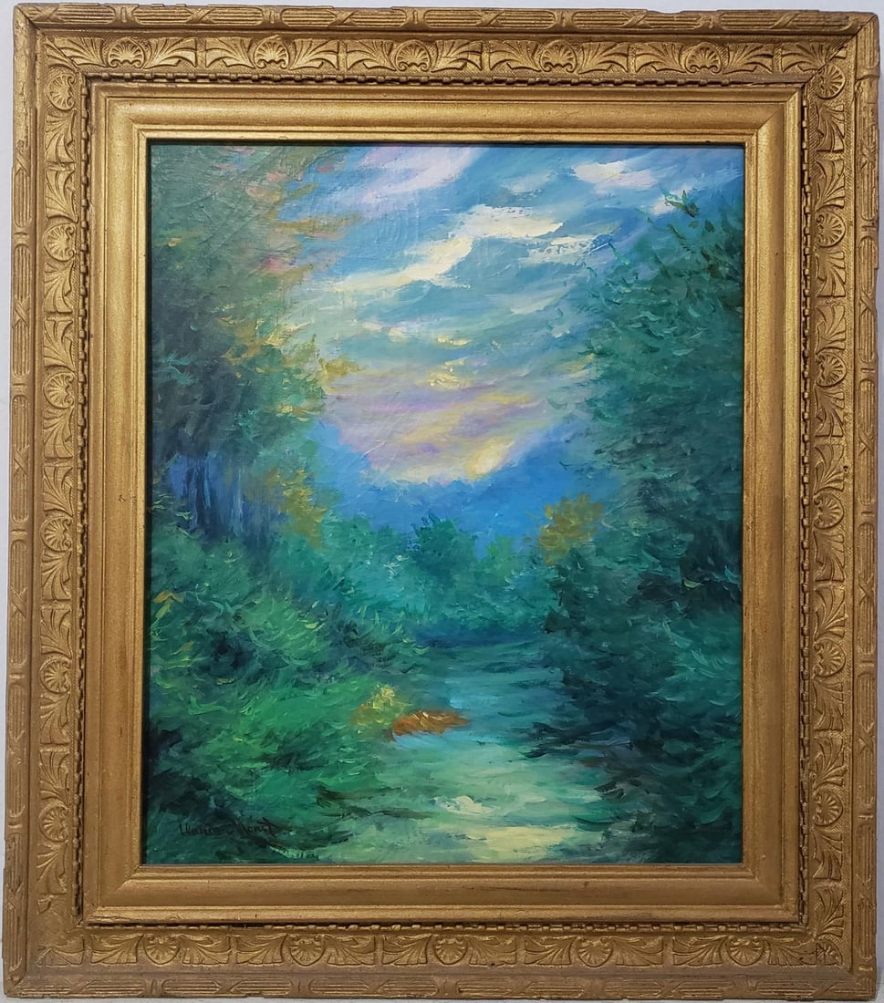 Claude Monet French 1840 - 1926 Oil on canvas Painting in the style of Renoir Manet Pissarro Era. (1 of 7)