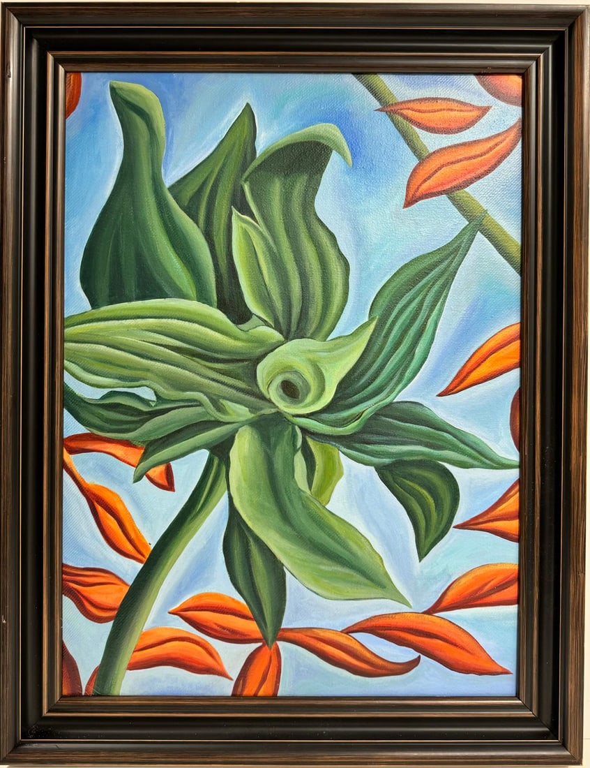 Georgia O'Keeffe American 1887 - 1986 Untitled Oil On Canvas Painting in the style of, Pollock COA (1 of 9)