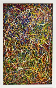 Jackson Pollock American Oil on canvas Painting In The Style of. Rothko Kline de Kooning O'Keeffe.