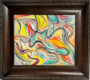 Willem de Kooning American 1904 - 1997 In The Style of Oil on canvas painting Pollock Kline