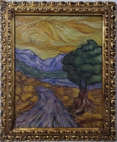 Vincent Van Gogh Dutch 1853-1890 Oil on Canvas painting in the style of Gaugin, Degas Era