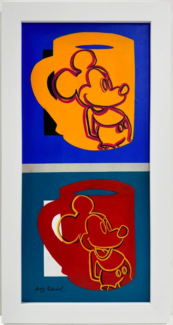 Andy Warhol American 1928-1987 Acrylic on Canvas Painting in the style of.Basquiat Pop Art Era (1 of 6)