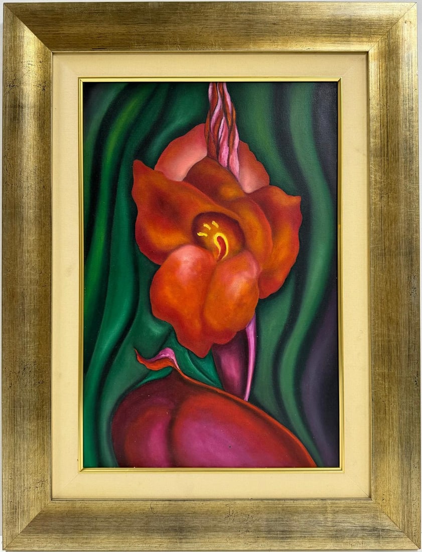 Georgia O'Keeffe American 1887 - 1986 Untitled Oil On Canvas Painting in the style of, Pollock COA (1 of 9)