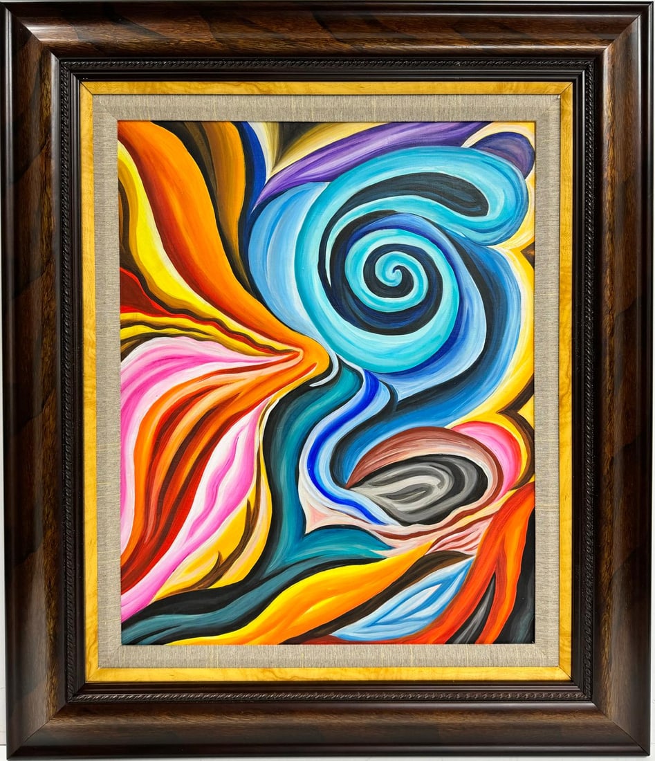 Georgia O'Keeffe American 1887 - 1986 Untitled Oil On Canvas Painting in the style of Art Flower (1 of 7)