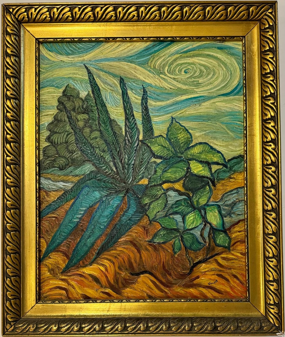 Vincent Van Gogh Dutch 1853-1890 Oil on Canvas painting in the style of Gaugin, Degas Era.COA (1 of 7)