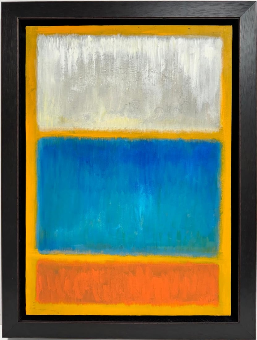 Mark Rothko Russian / American 1903 - 1970 In The Style of Oil on canvas painting Appraisal Pollock (1 of 6)
