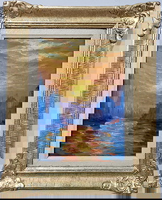 Claude Monet French 1840 - 1926 Oil on canvas Painting in the style of Renoir Manet Pissarro Era. First Image