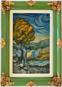 Vincent Van Gogh Dutch 1853-1890 Oil on Canvas painting in the style of Gaugin, Degas Era.