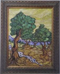 Vincent Van Gogh Dutch 1853-1890 Oil on Canvas painting in the style of Gaugin, Degas Monet Era.